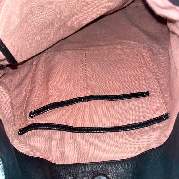 Ellen Tracy Blue Bucket Bag - Picture 8 of 9